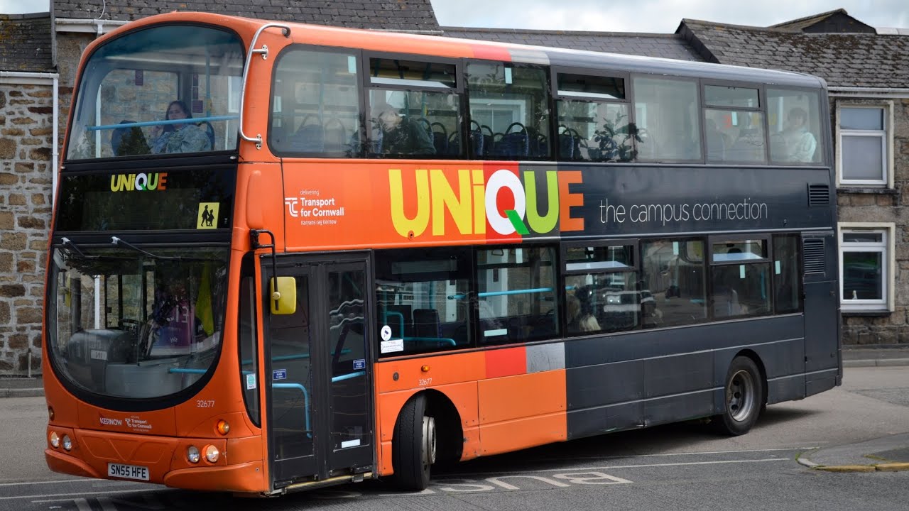 B7 Thrash!! First Kernow 32677 SN55 HFE Volvo B7TL Wright Eclipse Gemini