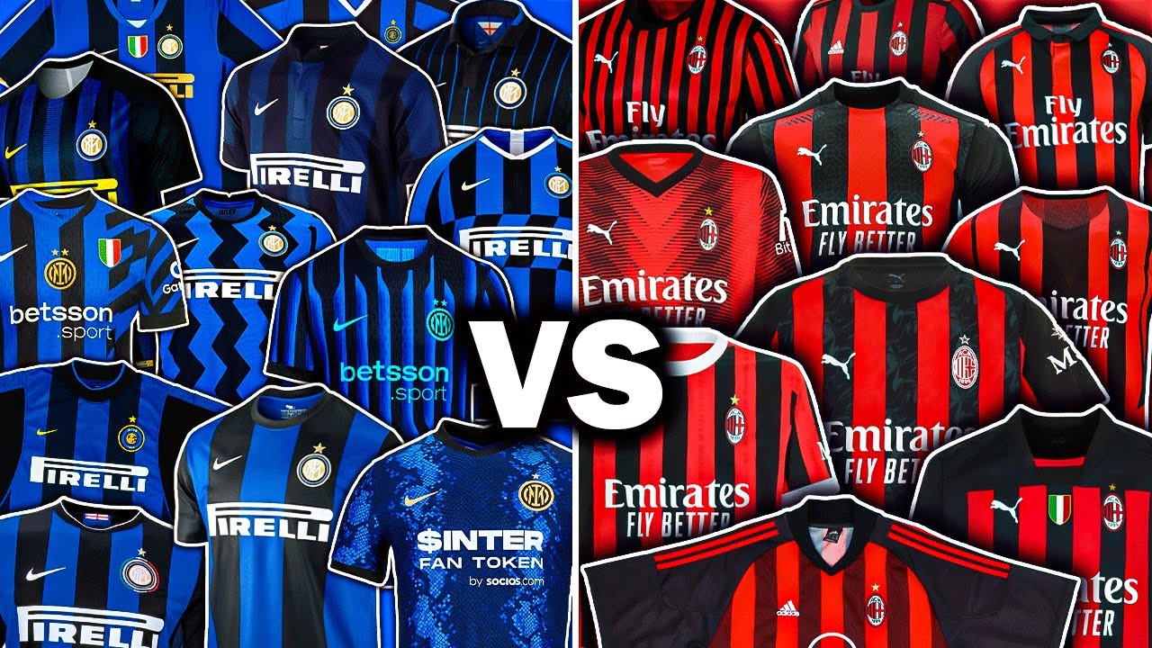 INTER DE MILAN VS AC MILAN  ¿QUIEN TIENE MEJORES CAMISETAS?