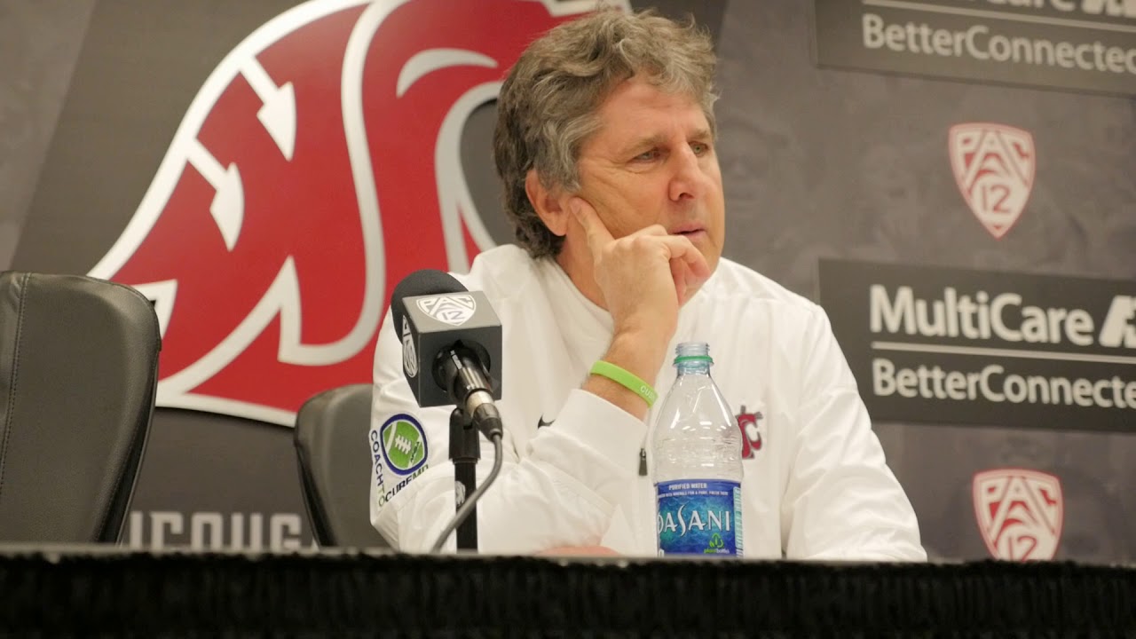 Mike Leach Following USC Win 30-27 - YouTube