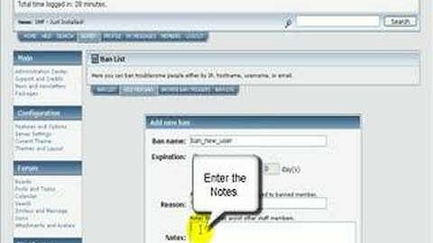 Simple Machines Forum |  How To Ban User