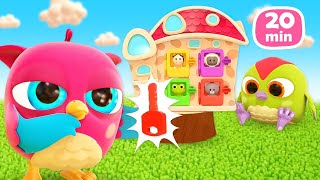 Eğitici Çizgi Film. Hop Hop Baykuş Ve Hayvanlar Için Yeni Ev. Bebek Videosu