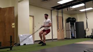 Reverse sled drag: Isometric row position