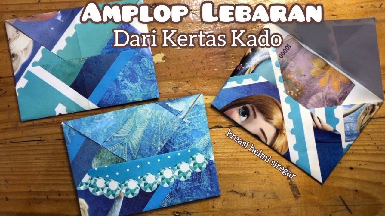 Cara Membuat Amplop Lebaran dari Kertas Kado, Amplop Lebaran dari Kertas Kado Mudah dan Simple