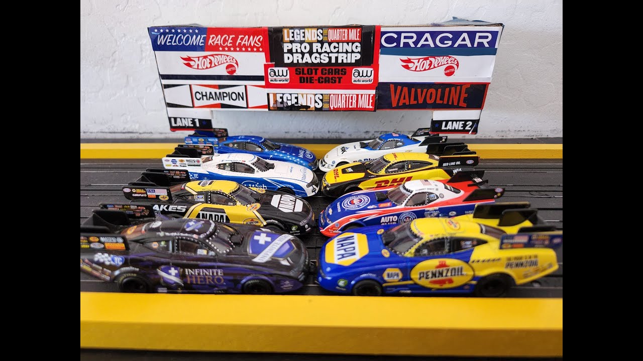 Fast HO 4Gear Slot Car Drag Racing on my Auto World Slot Car Track. HO