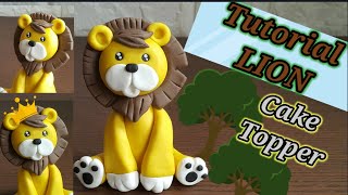 مجسم أسد لتزيين التورتة بعجينة السكر /Easy Lion Cake Topper Tutorial/تاحد ميعطيك هاد السر والطريقة 😉