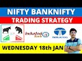 Nifty BankNifty Prediction 18th January Intraday |Wednesday Levels తెలుగు లో  @BrahmaChilaka