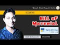 Bill of Material TallyPrime Edit Log