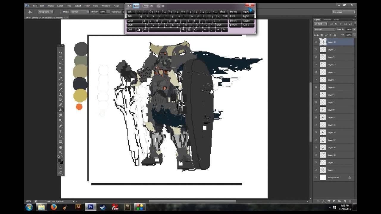 Pixel Speed Drawing : GHOST KNIGHT (with commentary) - YouTube