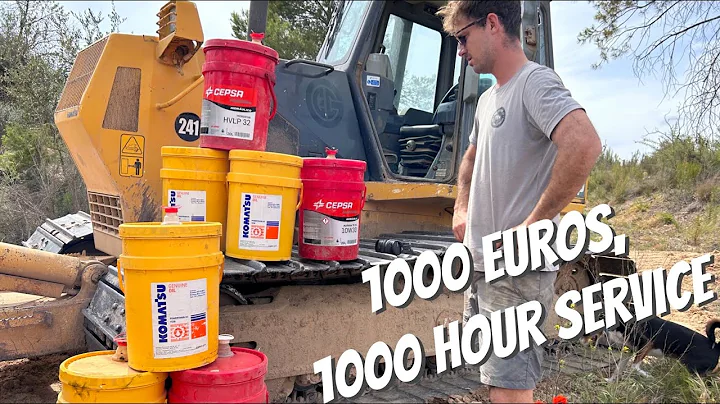 1000 Hour Service!! Trying to service Komatsu Dozer on my own!