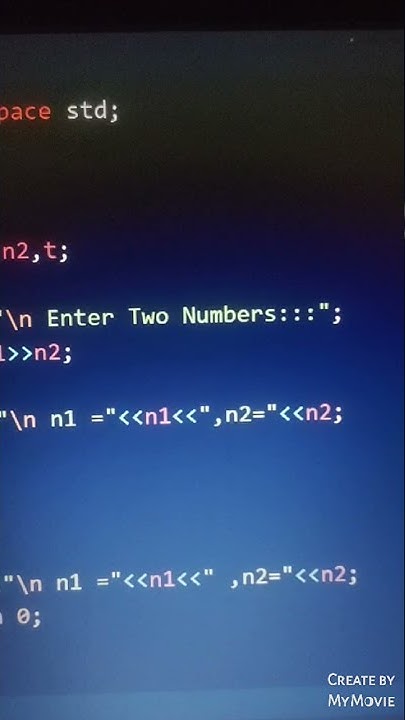 swap 2 number using third variable in C++ programming - YouTube