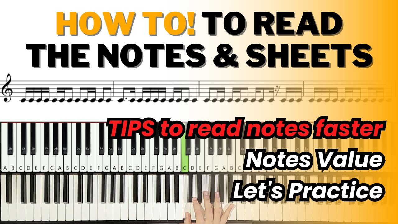 TIPS to read piano notes & value! Helping you read sheet faster!