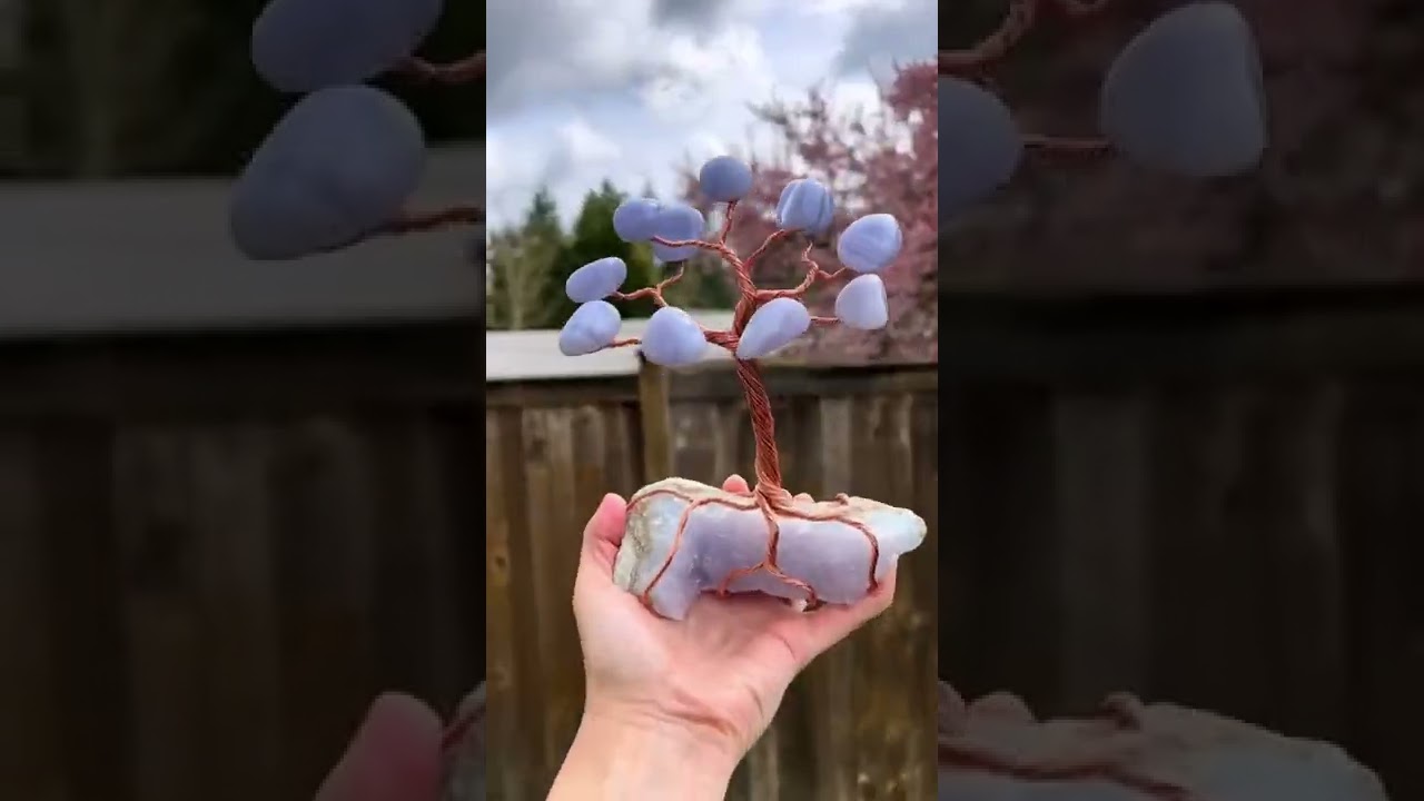 Blue Lace Agate Crystal Trees