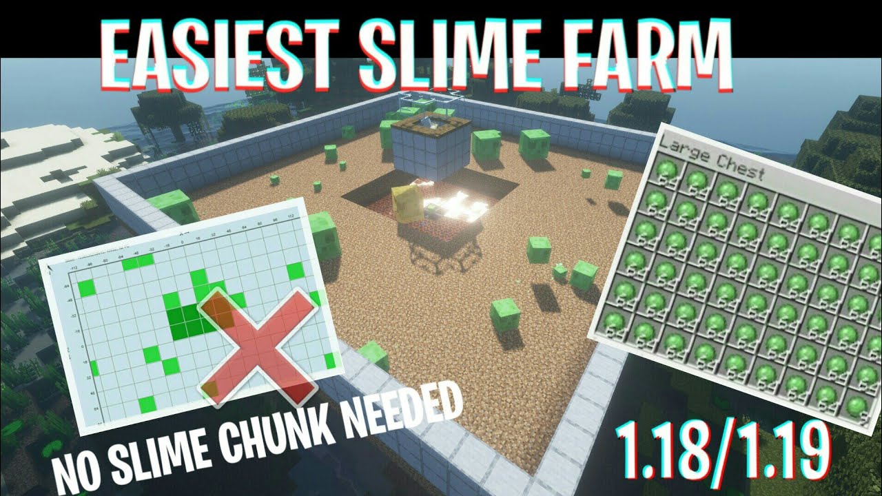 Easiest slime farm Minecraft : 1.18 and 1.19 - YouTube