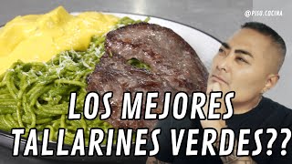 Tallarines Verdes Con Bisteck Y Papa A La Huancaina