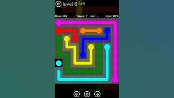 Flow Free - 8X8 Level 6 Mania Walkthrough