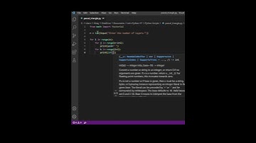 How to create Pascal triangle using Python | #shorts