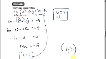 Math 10 U6L3 Solving a System by Substitution