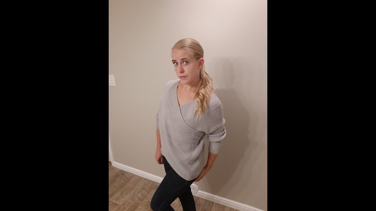 Simplee Apparel Casual Loose V Neck Long Sleeve Pullover Sweater