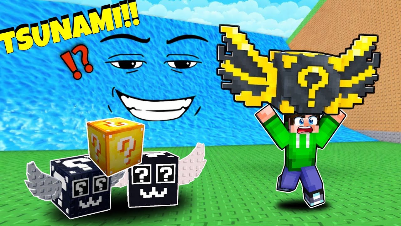 Escape The Tsunami for LUCKY BLOCKS in ROBLOX!