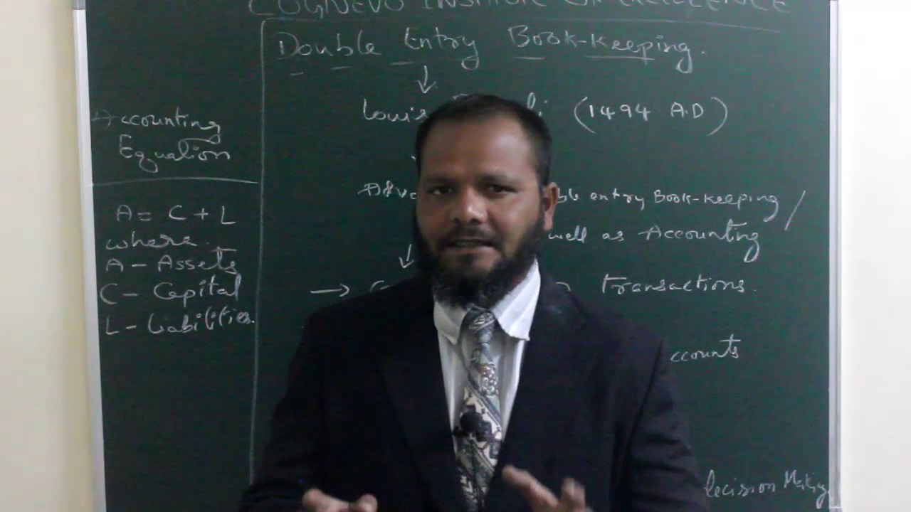 Accounting, double entry, advantages of accounts, accounting equation