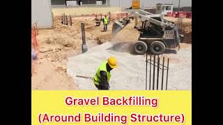 Gravel Backfilling around Foundations #gravel #backfilling #civilengineering #construction