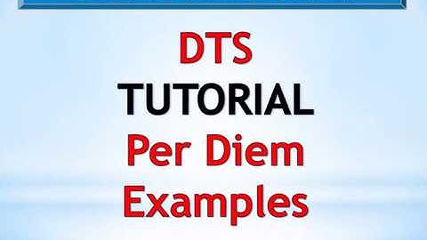 514th AMW DTS Tutorial Per Diem Examples
