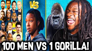 100 Men vs 1 Gorilla: A Battle of Brawn, Brains, and Bad Ideas (REACTION)