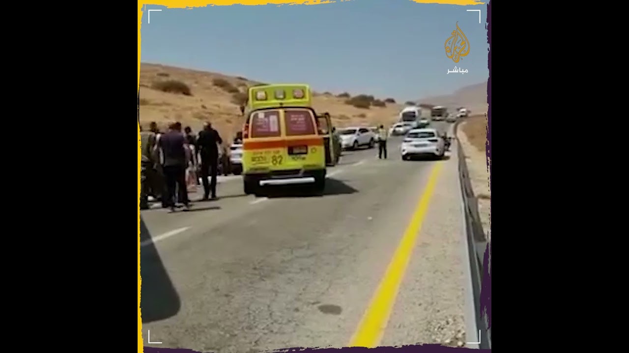 أولى الصور من موقع إطلاق نار استهدف حافلة #مستوطنين بالأغوار الشمالية