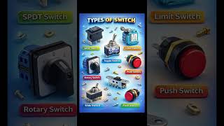 Types of Electrical Switches | SPDT, Toggle, Push, Rotary, Slide &amp; Limit Switch Explained #viral