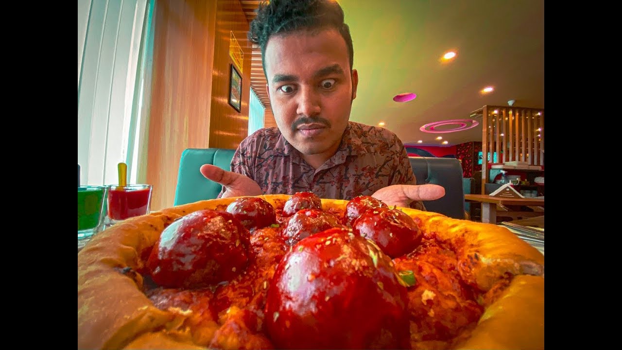 27 KG DEEP DISH PIZZA EATING CHALLENGE BANGLADESHI FOOD VLOG PETUK