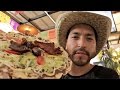 Tlayuda con 3 carnes en Oaxaca de Juárez
