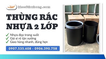 Thùng rác nhựa 2 lớp sang trọng, giá sỉ rẻ | Thùng rác văn phòng