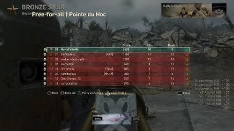 My first CoD:WW2 30-0 FFA Nuke [V2 Rocket] Point du Hoc