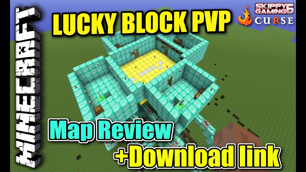 Minecraft Bedrock - Lucky Block PvP Map Download!!!! 