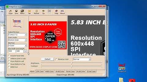 Picture Production and Bitmap Convert for e-paper display GDEW0583Z21