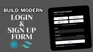 How To Build Login & Sign Up Form Using React JS and Tailwind CSS | React and Tailwind Login Form