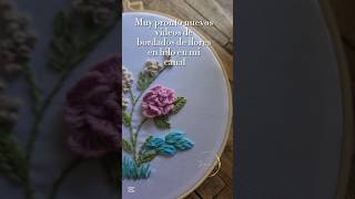 Bordado De Flores Con Hilo