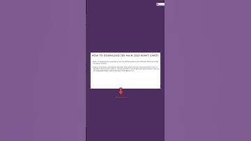 JEE MAIN 2023 Admit Card Released!| Everything you need to know about JEE Main 2023 in 1 Minute!