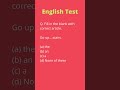 Fill in the blank - Go up....stairs | English aptitude question test | #shorts #english #test #gk