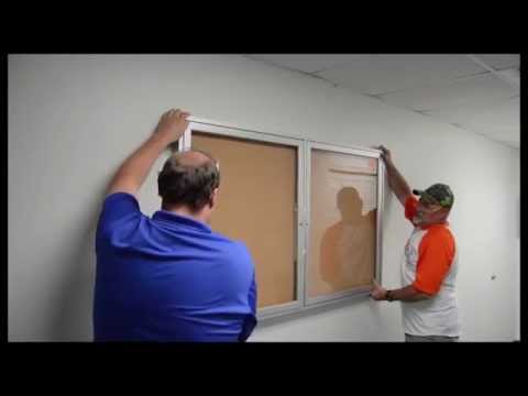 Enclosed Bulletin Board Installation