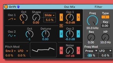 50 Ableton Drift Custom Presets - No Talking!