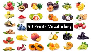 50 FRUIT NAMES | Different Types of Fruits for kids | by Jack