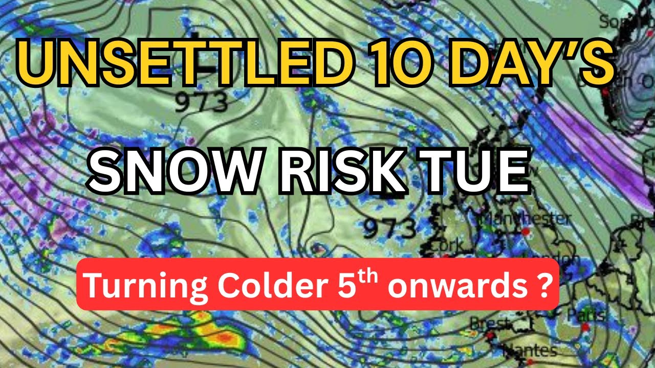 Unsettled 10  Days for the UK – Snow Risk Tuesday ? & Colder Hint from 5th Feb