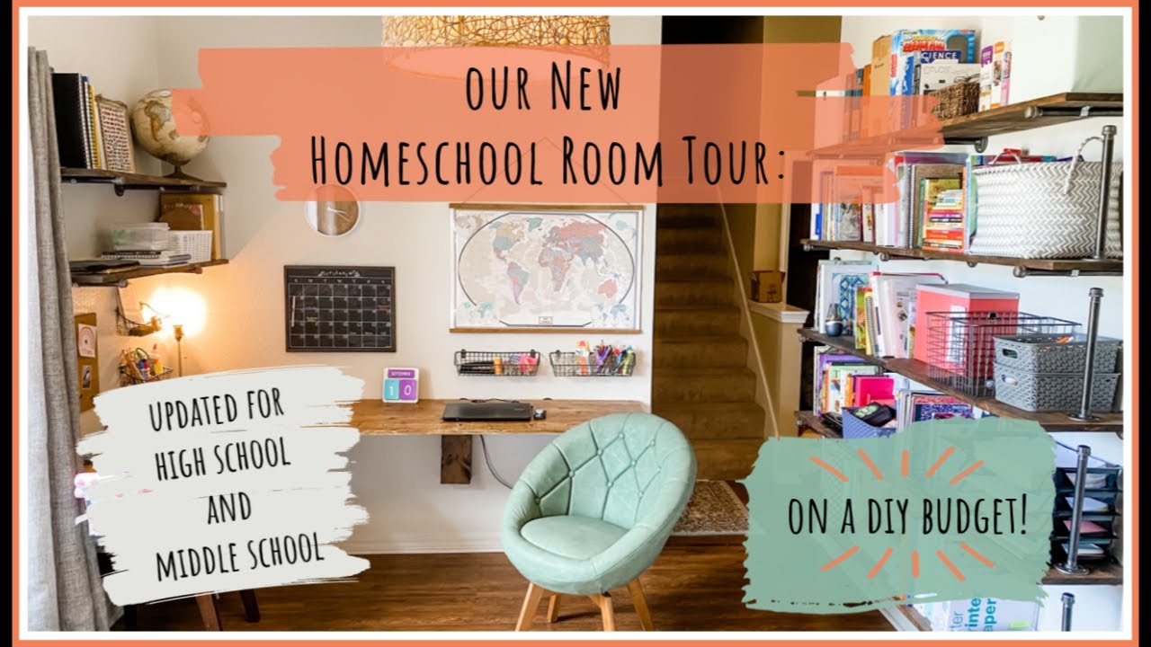 Our New Homeschool Room Tour and Setup Updated for High School and