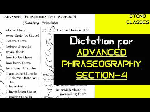 Advanced Phraseography Section 4 (Dictation) | Pitman Shorthand (English) | 2021
