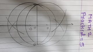 Infinite circle Draw from two different points Math2 practical 5