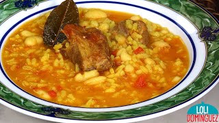 ALUBIAS CON ARROZ. Un plato de cuchara fácil, rápido y delicioso que rinde mucho por poco dinero.