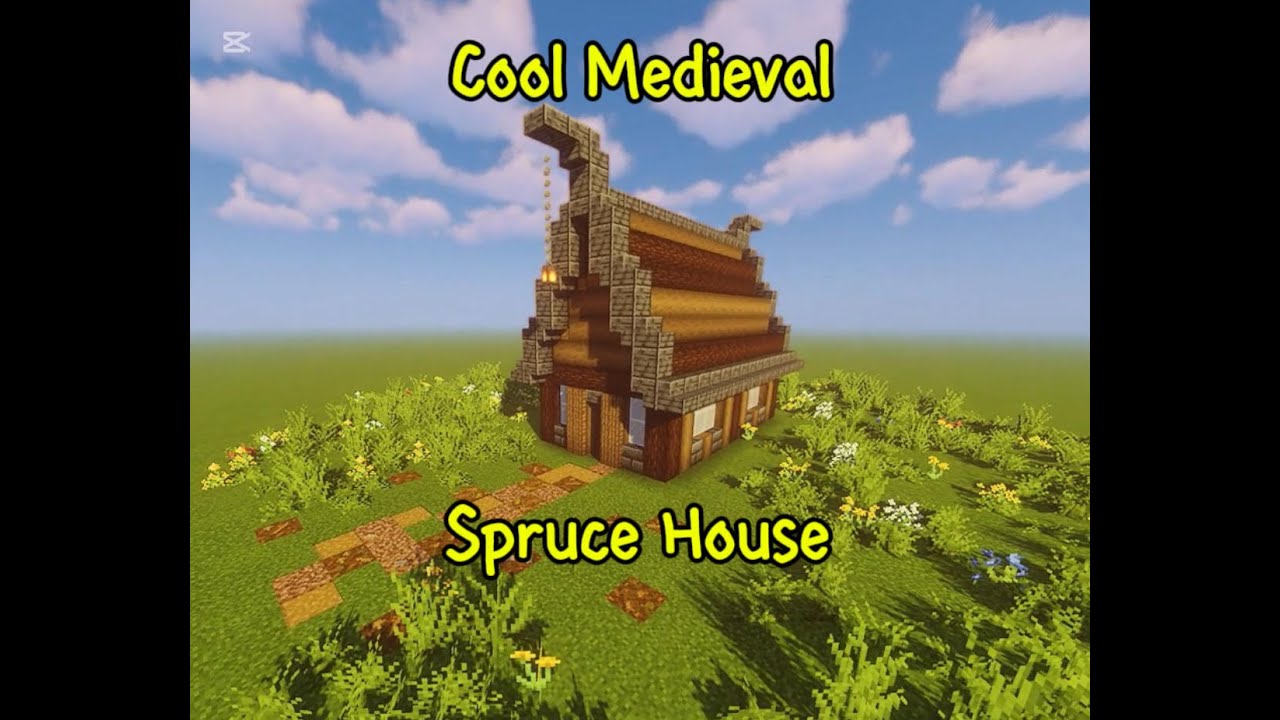 Minecraft Cozy House Tutorial: #1 Small Spruce & Deepslate House - YouTube