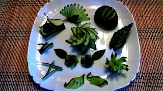 10 LIFE HACKS HOW TO MAKE CUCUMBER FLOWER GARNISH DESIGN & ART IN CUCUMBER - VEGETABLE CARVING 10 LIFE HACKS HOW TO MAKE CUCUMBER FLOWER GARNISH DESIGN & ART IN CUCUMBER - VEGETABLE CARVING