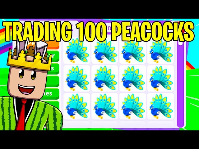 POOR NOOB Trading *MEGA NEON PEACOCK* In RICH Adopt Me FLEX Server!! TRADE  PROOFS (Roblox) 